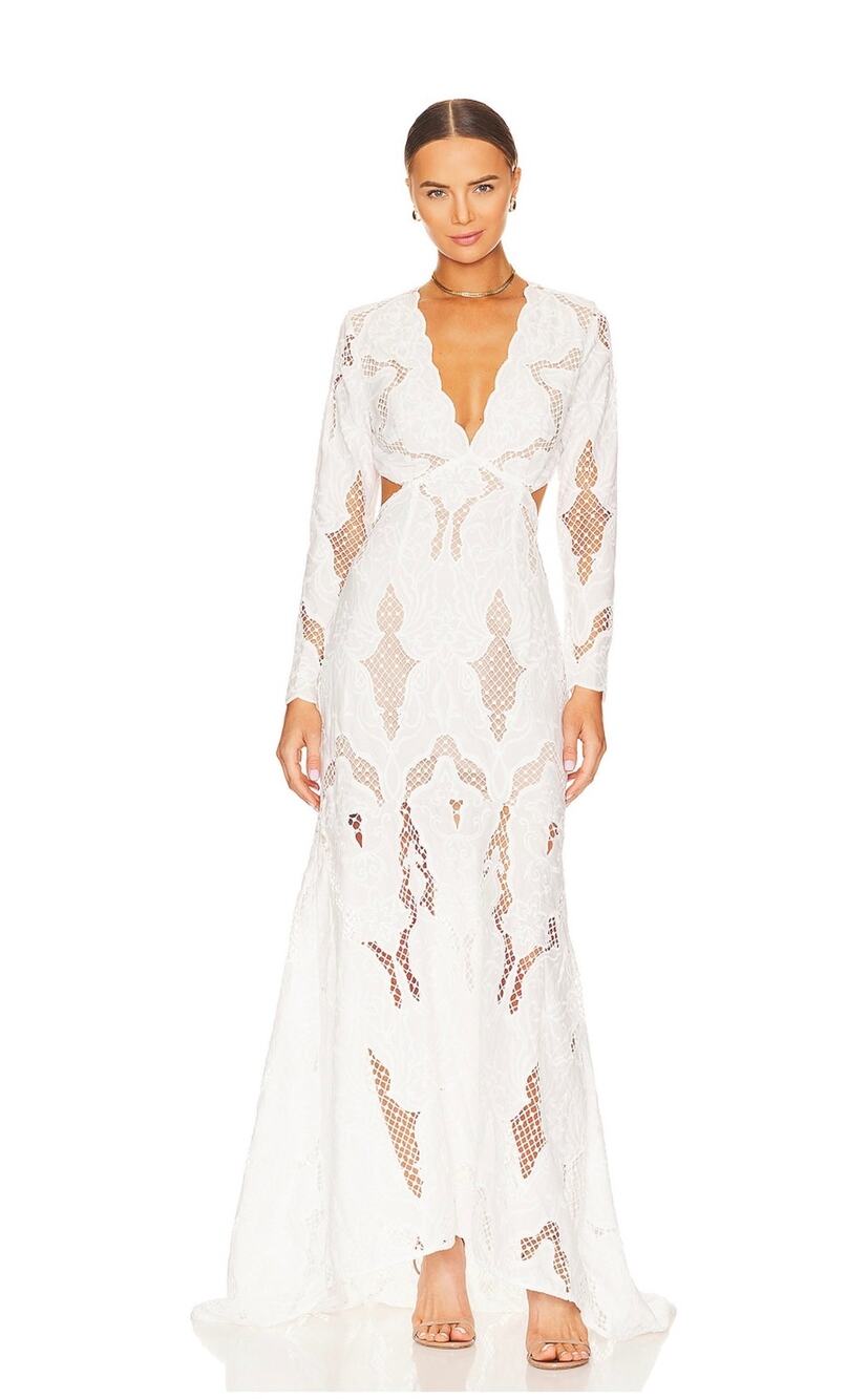 NEW Elliatt Registry Gown Bridal White Maxi Dress size XS